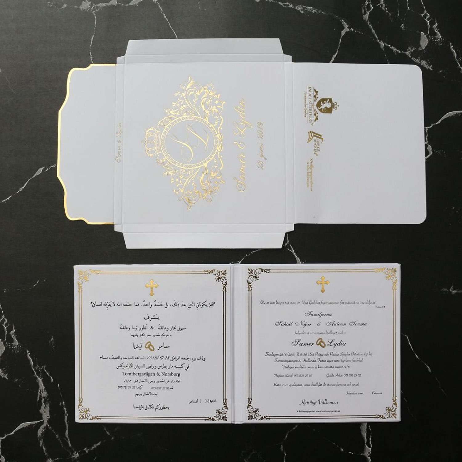 Embossing Invitation Card With Paper Box Elegant Invitation Card Customized